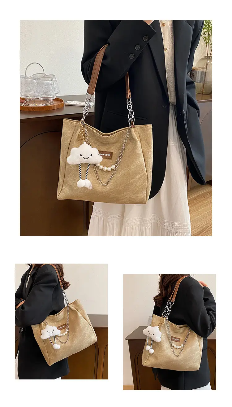 Women Casual Shoulder Tote Bag Brown Leather 2025 Spring Summer — feature 10