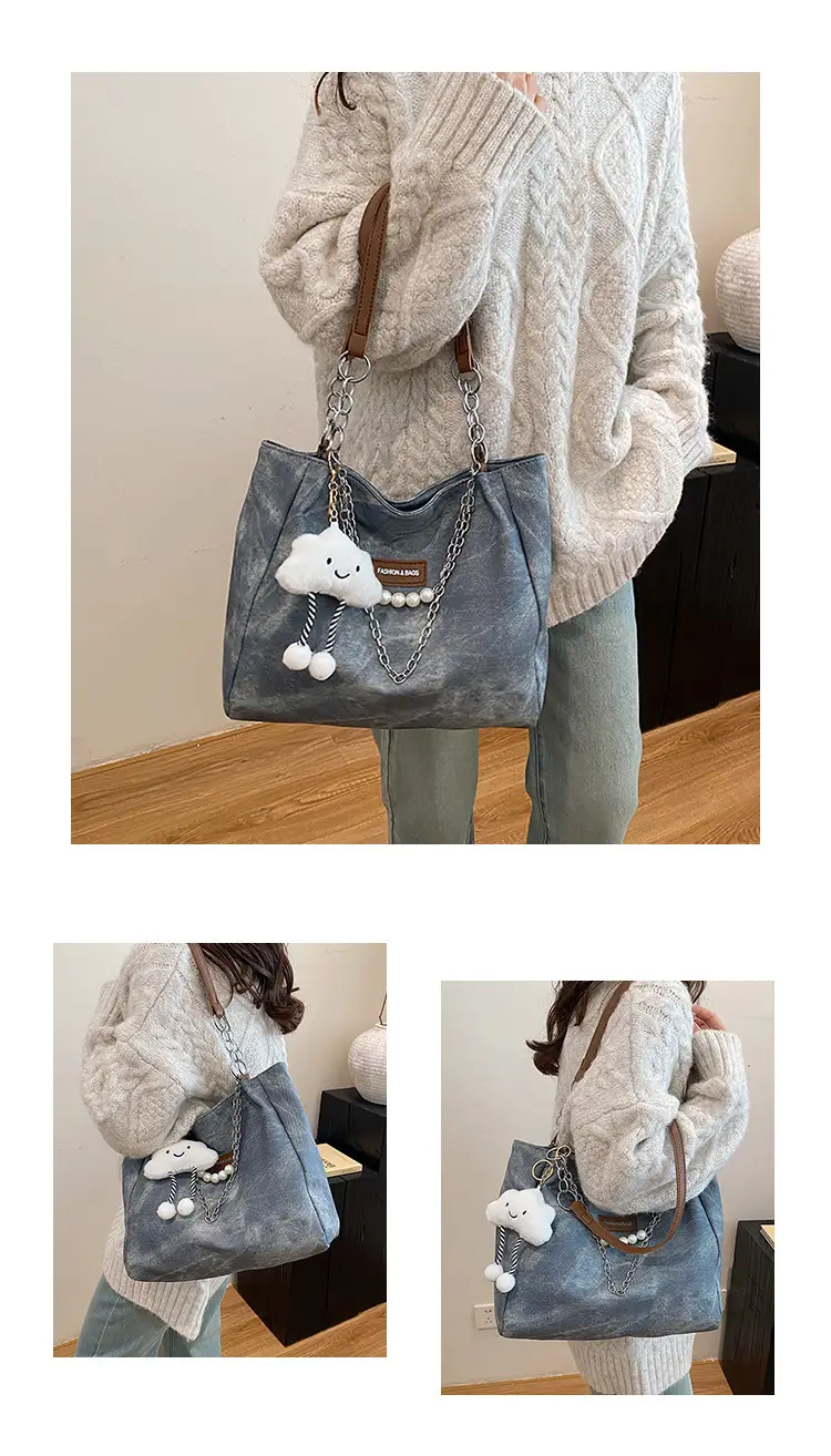 Women Casual Shoulder Tote Bag Brown Leather 2025 Spring Summer — feature 11