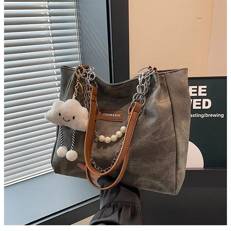 Women Casual Shoulder Tote Bag Brown Leather 2025 Spring Summer — feature 13