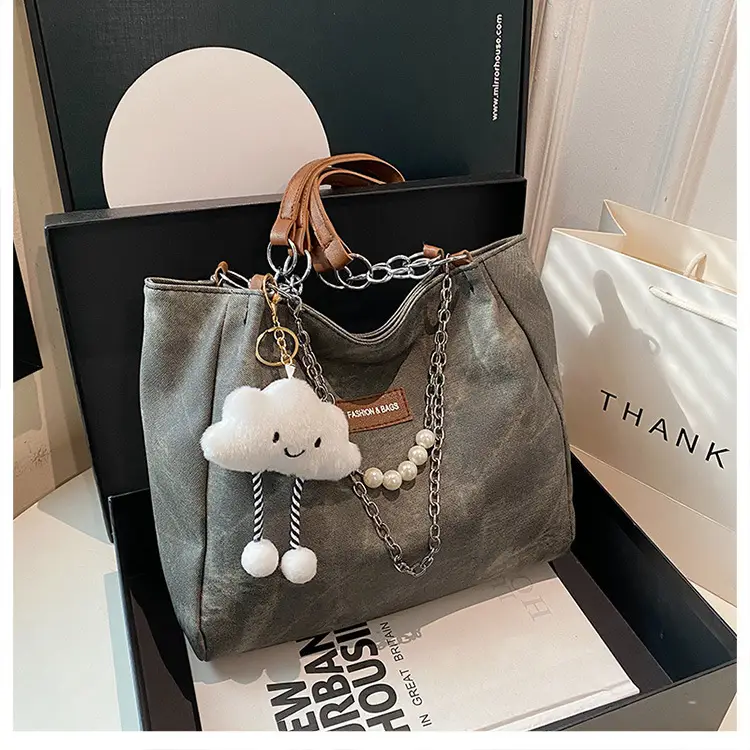 Women Casual Shoulder Tote Bag Brown Leather 2025 Spring Summer — feature 15