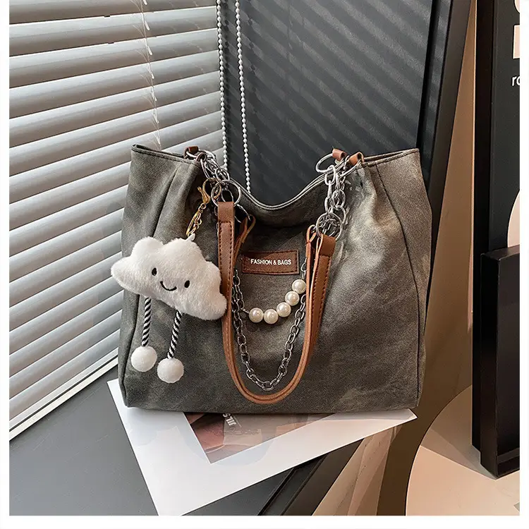 Women Casual Shoulder Tote Bag Brown Leather 2025 Spring Summer — feature 17