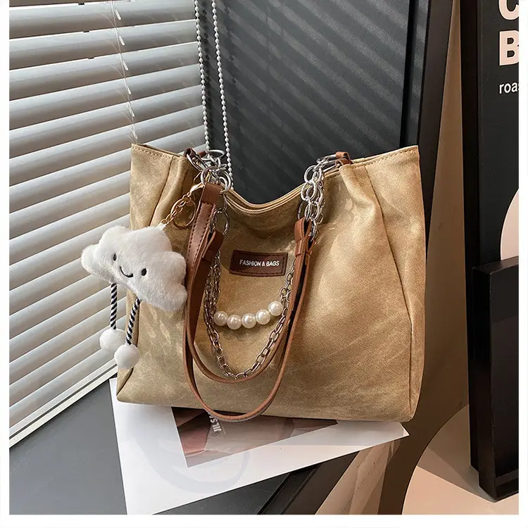 Women Casual Shoulder Tote Bag Brown Leather 2025 Spring Summer — feature 18