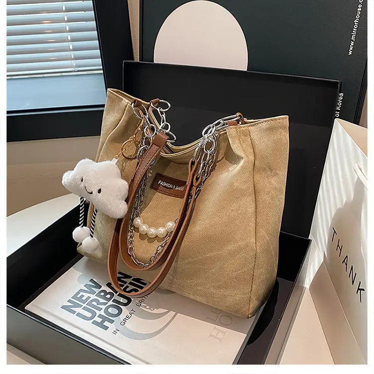 Women Casual Shoulder Tote Bag Brown Leather 2025 Spring Summer — feature 20
