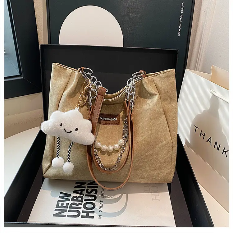 Women Casual Shoulder Tote Bag Brown Leather 2025 Spring Summer — feature 21