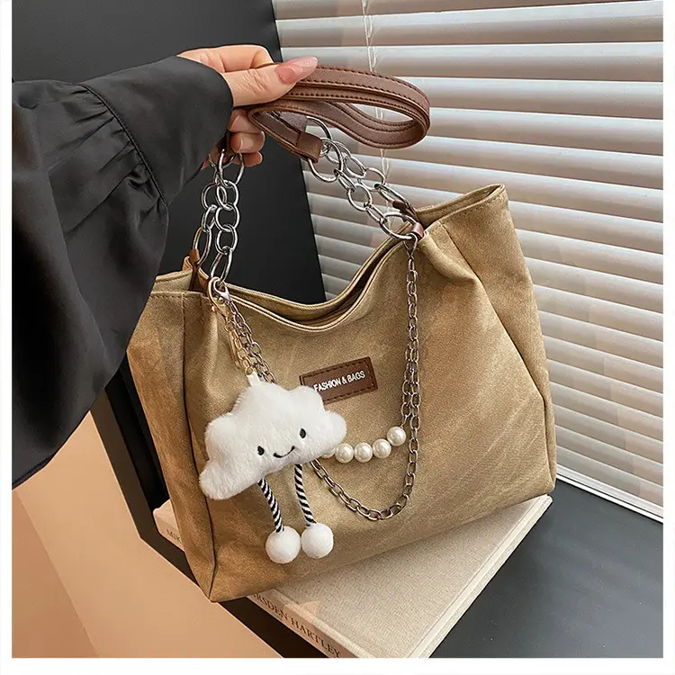 Women Casual Shoulder Tote Bag Brown Leather 2025 Spring Summer — feature 29