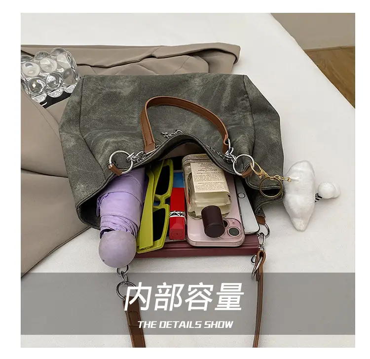 Women Casual Shoulder Tote Bag Brown Leather 2025 Spring Summer — feature 3