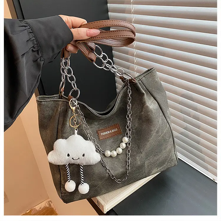 Women Casual Shoulder Tote Bag Brown Leather 2025 Spring Summer — feature 31