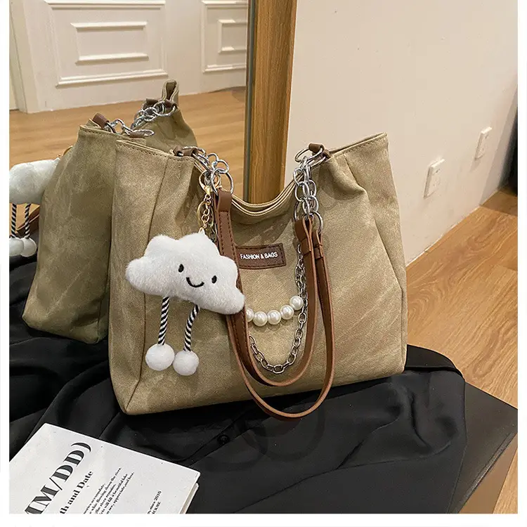 Women Casual Shoulder Tote Bag Brown Leather 2025 Spring Summer — feature 33