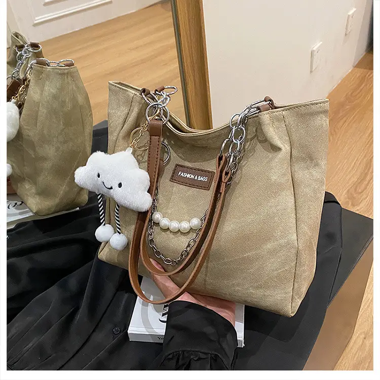 Women Casual Shoulder Tote Bag Brown Leather 2025 Spring Summer — feature 35