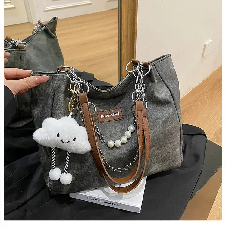 Women Casual Shoulder Tote Bag Brown Leather 2025 Spring Summer — feature 38