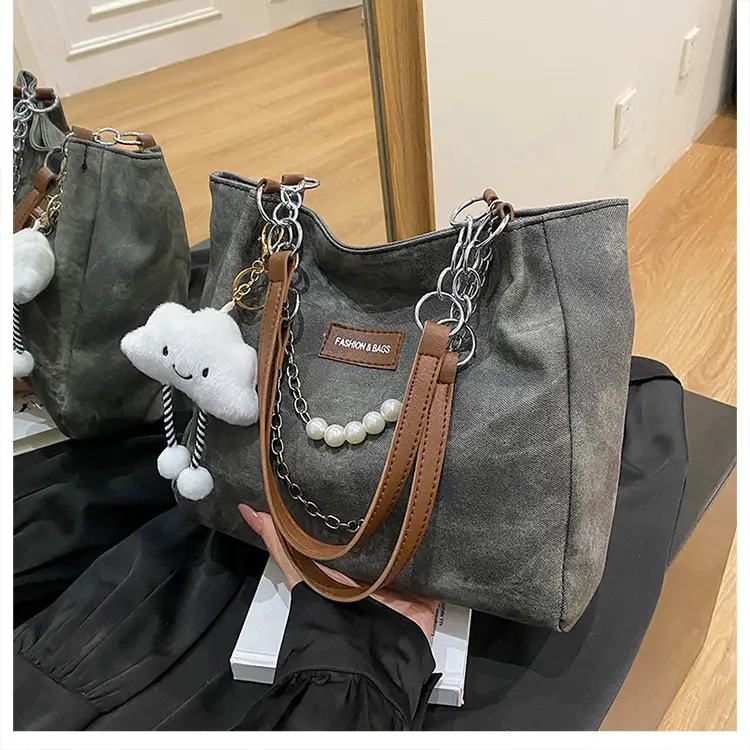 Women Casual Shoulder Tote Bag Brown Leather 2025 Spring Summer — feature 39