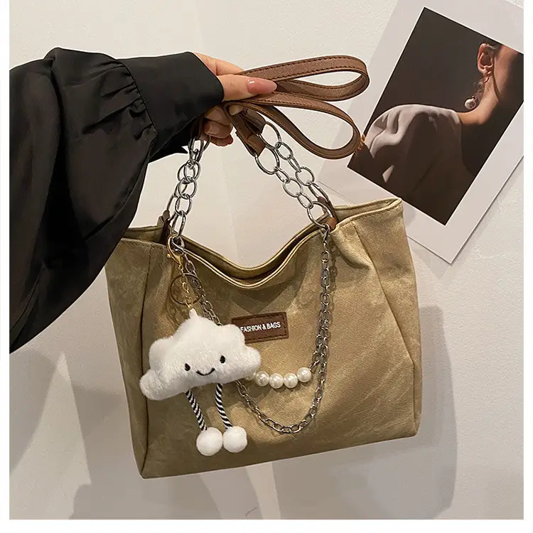 Women Casual Shoulder Tote Bag Brown Leather 2025 Spring Summer — feature 40