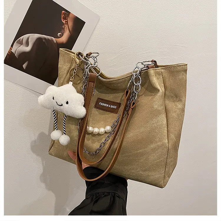 Women Casual Shoulder Tote Bag Brown Leather 2025 Spring Summer — feature 41