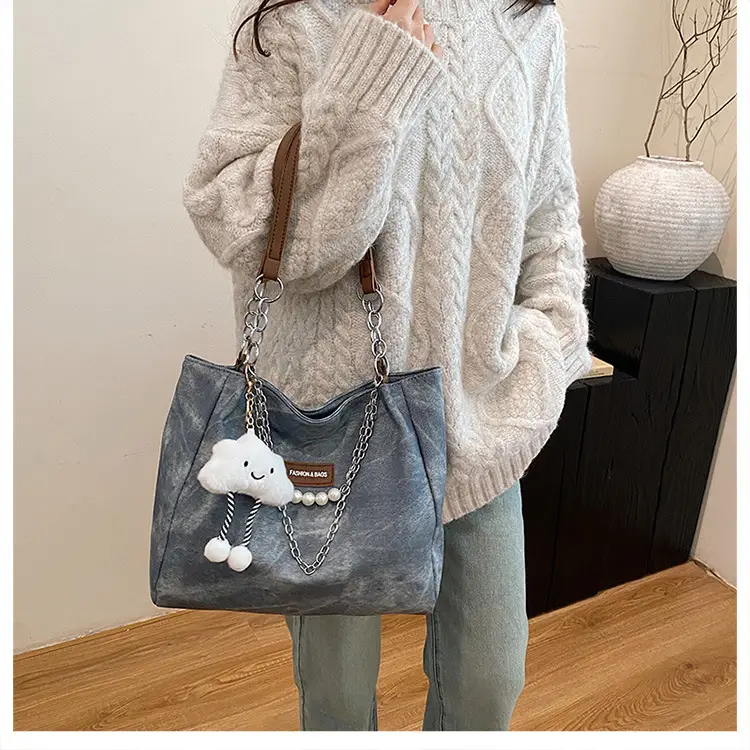 Women Casual Shoulder Tote Bag Brown Leather 2025 Spring Summer — feature 46