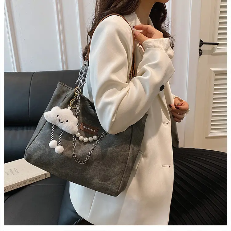 Women Casual Shoulder Tote Bag Brown Leather 2025 Spring Summer — feature 47