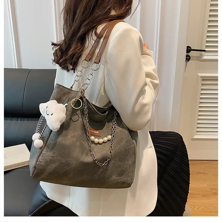 Women Casual Shoulder Tote Bag Brown Leather 2025 Spring Summer — feature 48