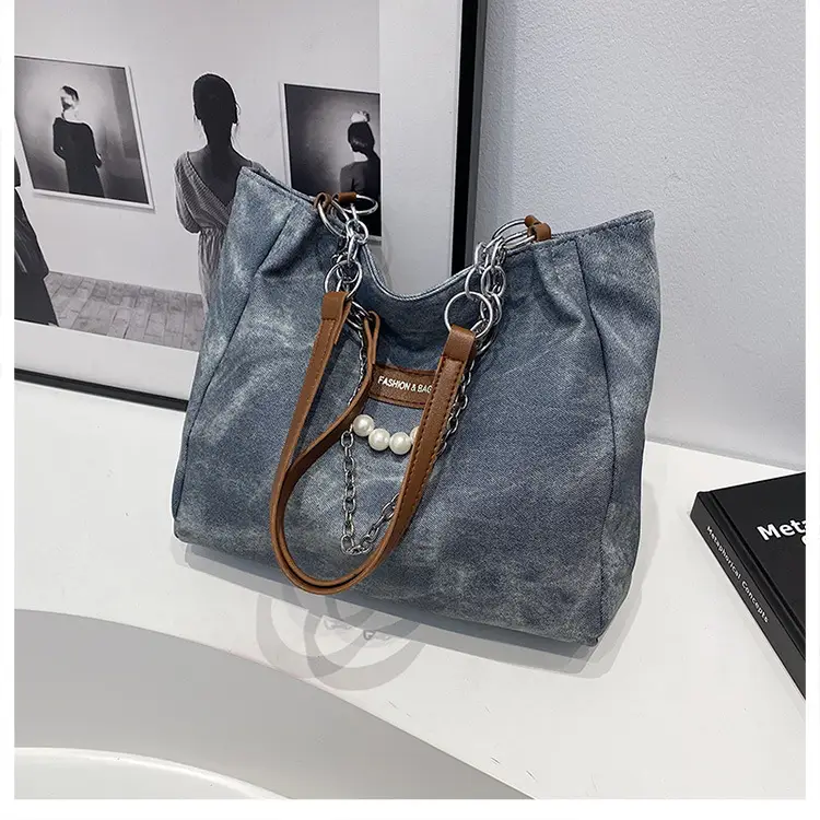 Women Casual Shoulder Tote Bag Brown Leather 2025 Spring Summer - Image 3