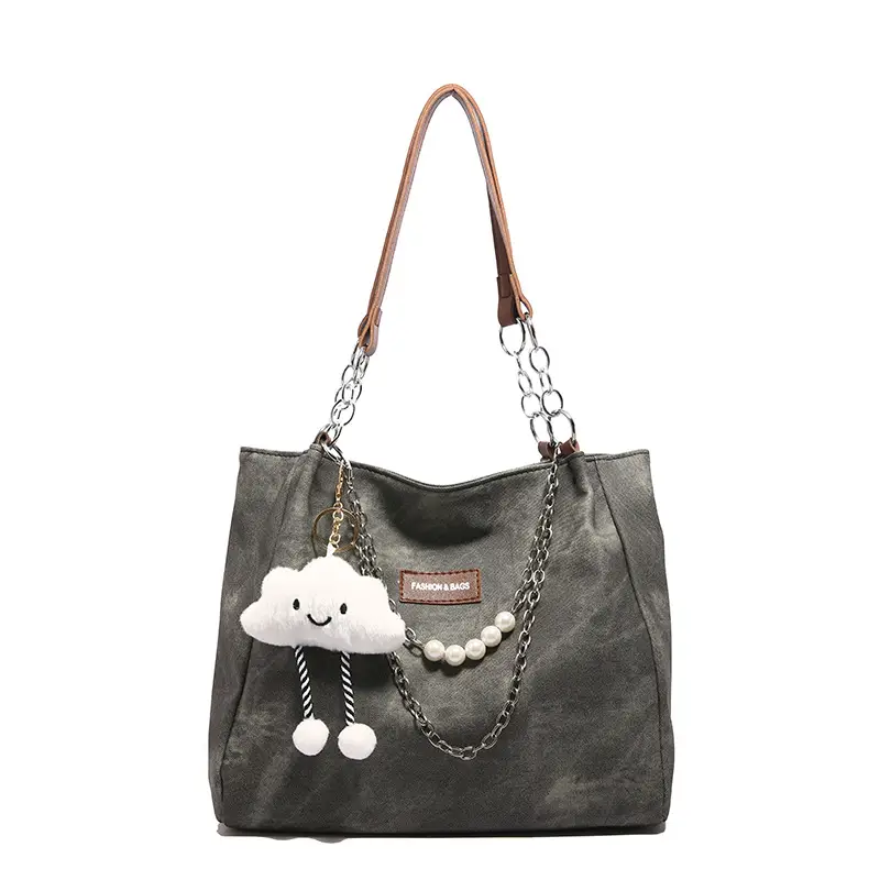 Women Casual Shoulder Tote Bag Brown Leather 2025 Spring Summer - Image 4
