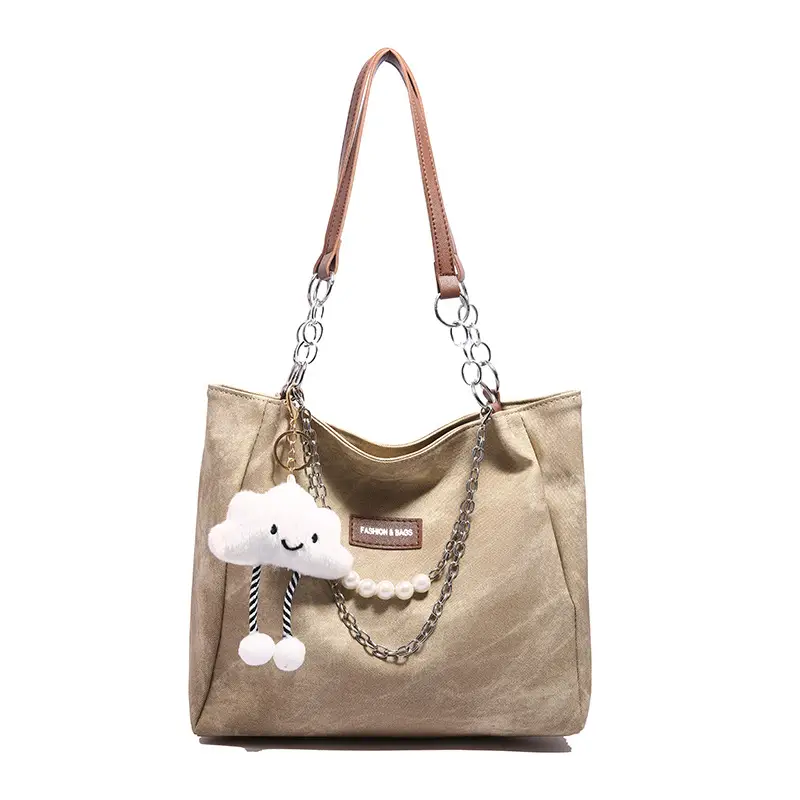 Women Casual Shoulder Tote Bag Brown Leather 2025 Spring Summer - Image 5