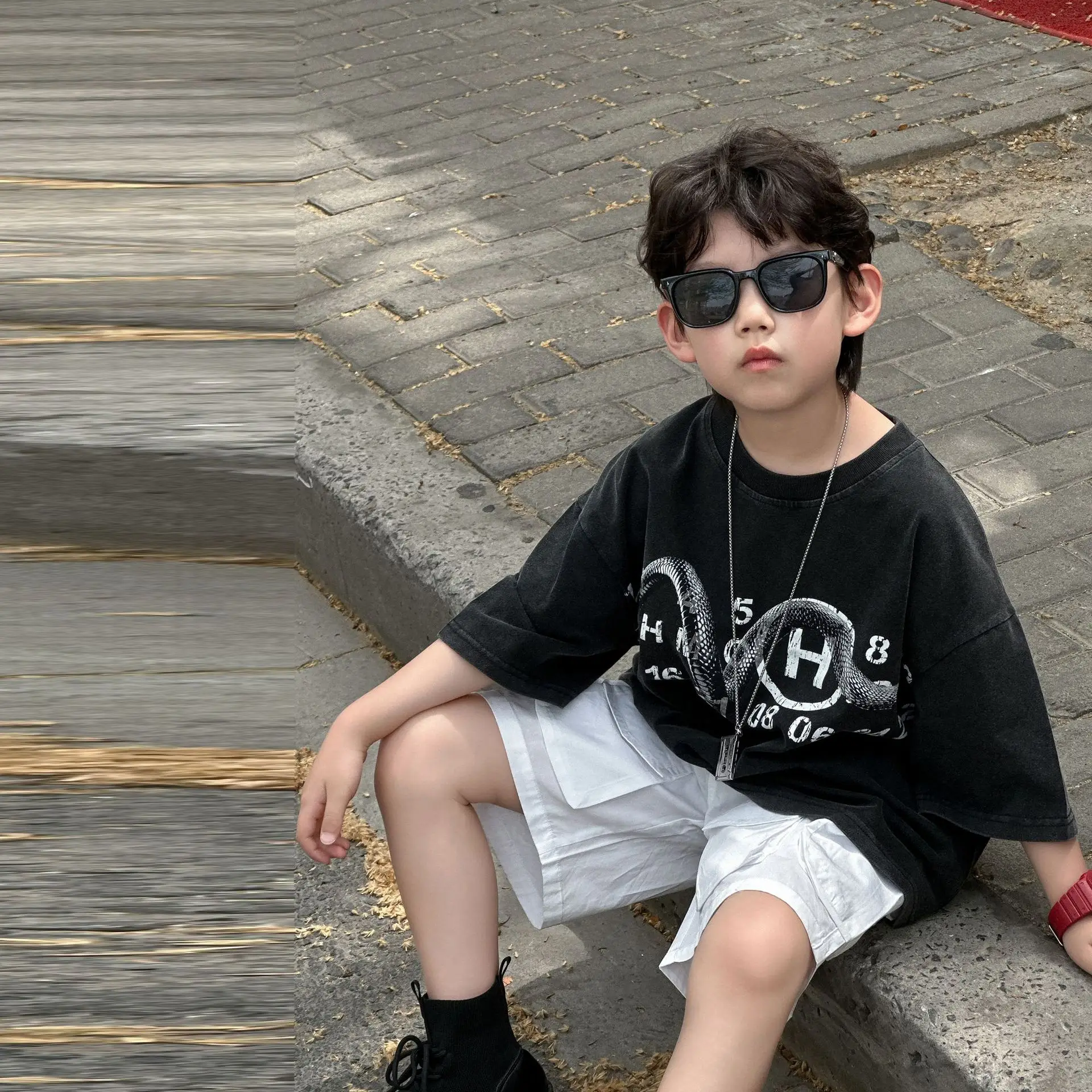 Boys Black Graphic T-Shirt Short Sleeve 2025 — feature 11