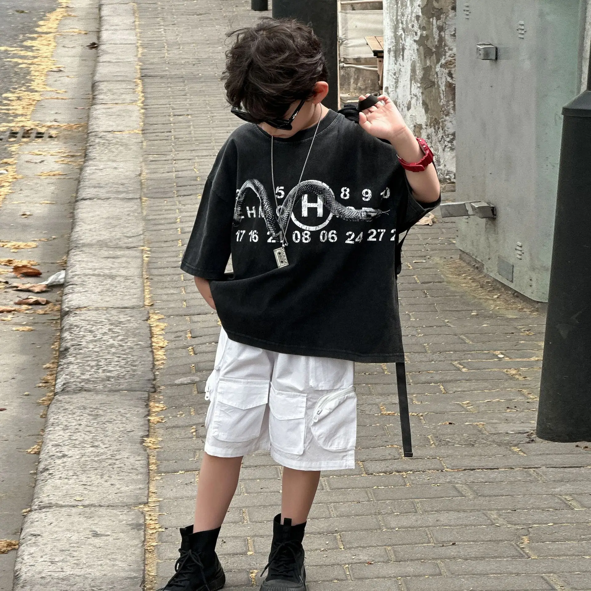 Boys Black Graphic T-Shirt Short Sleeve 2025 — feature 6