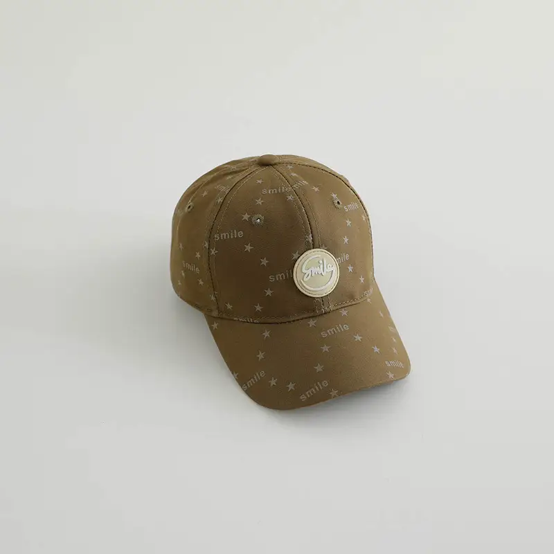 Kids Suncap Korean Style Star Luminous Print Brown — feature 8