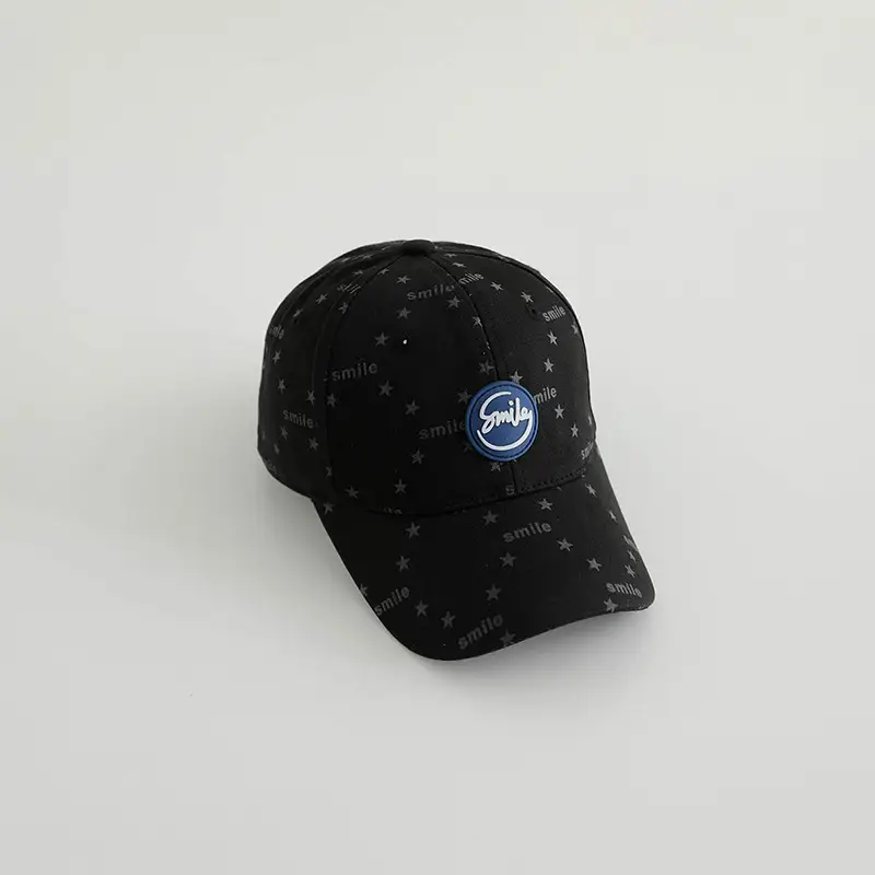 Kids Suncap Korean Style Star Luminous Print Brown - Image 7