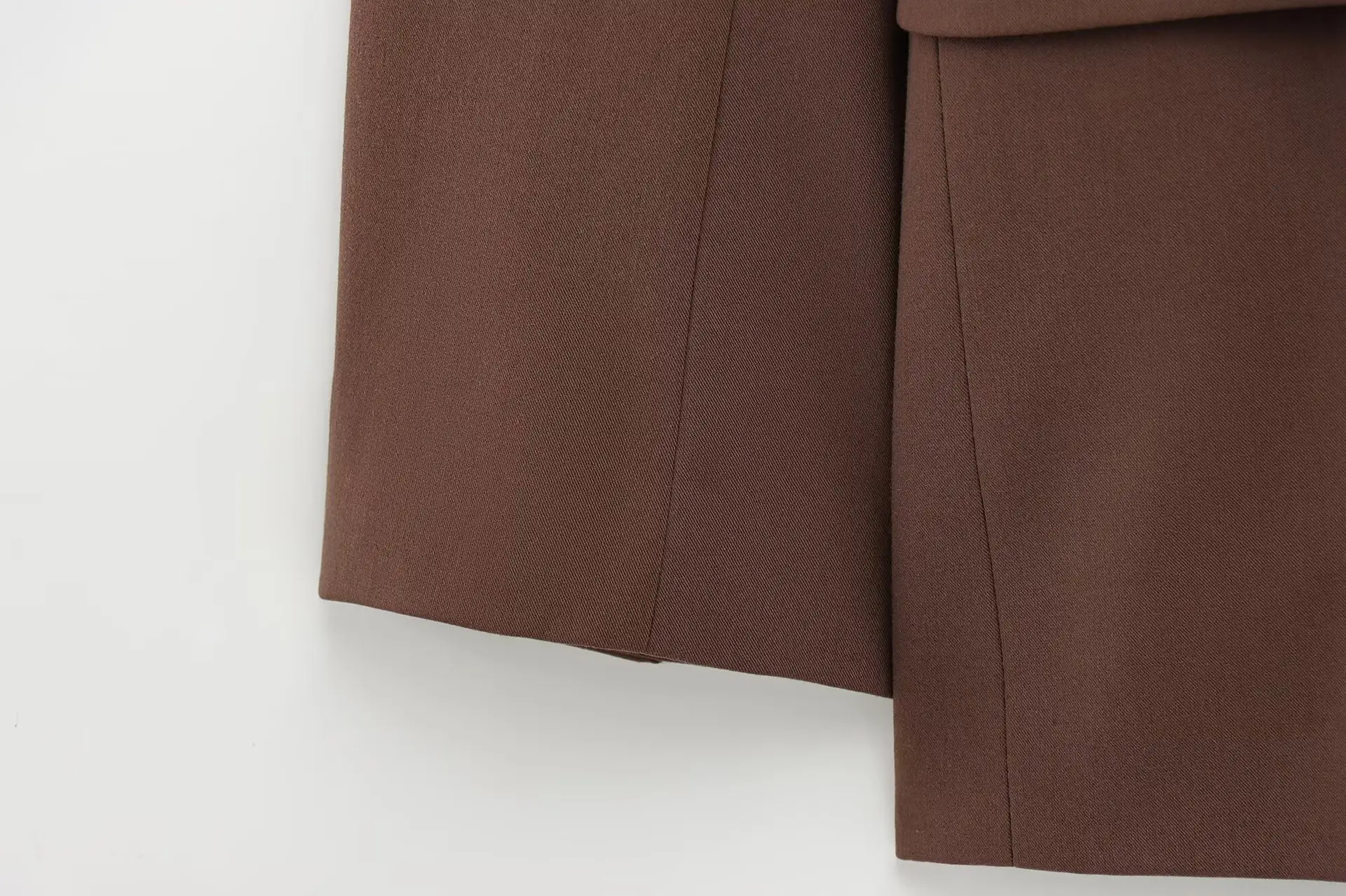 Brown Long Sleeve Belted Casual Pants Set — feature 10