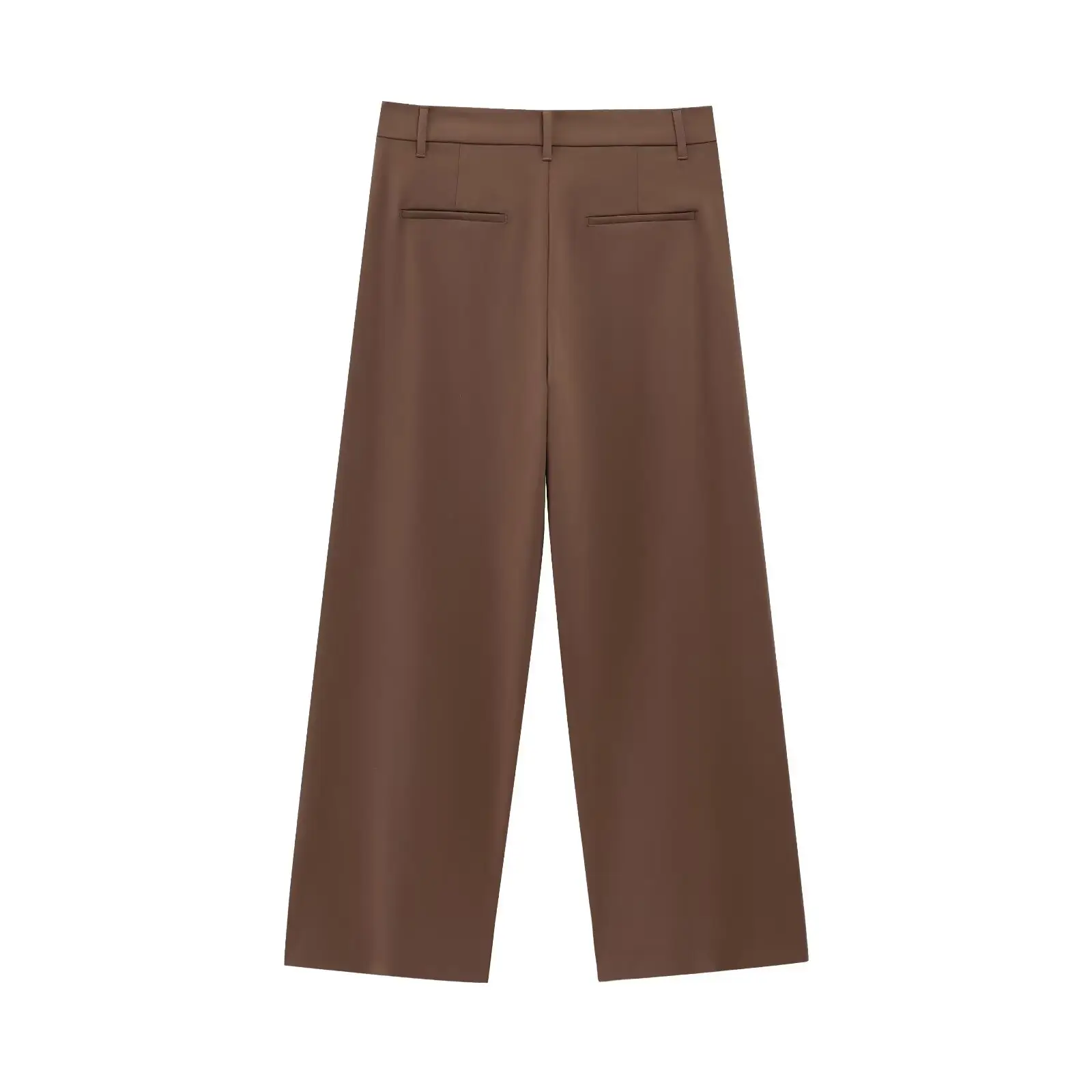 Brown Long Sleeve Belted Casual Pants Set — feature 12