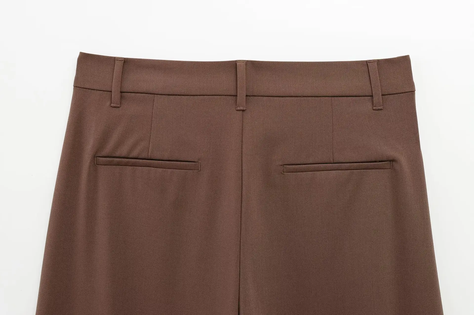 Brown Long Sleeve Belted Casual Pants Set — feature 19