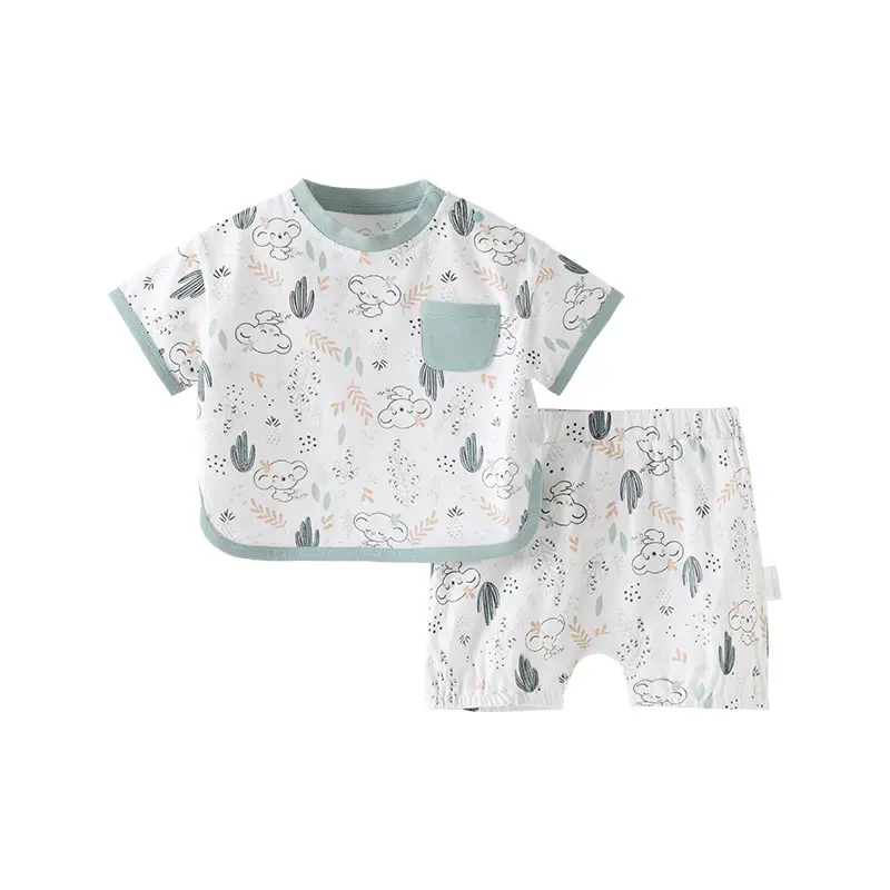 Baby Cotton Cactus Shorts Set Summer Thin Boys - Image 6