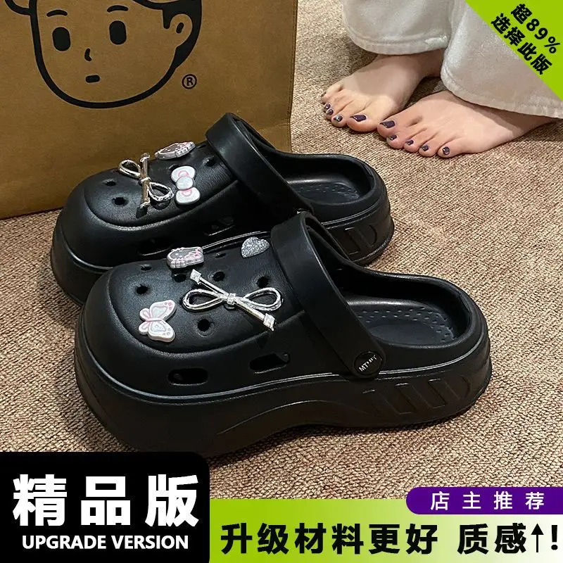 Women's White Rose Puppy Hole Sandals Thick Soled Non Slip - Image 15