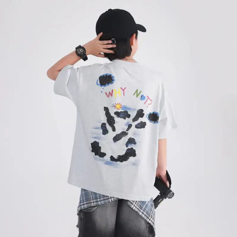Boys Korean Style Loose T-Shirt 2026