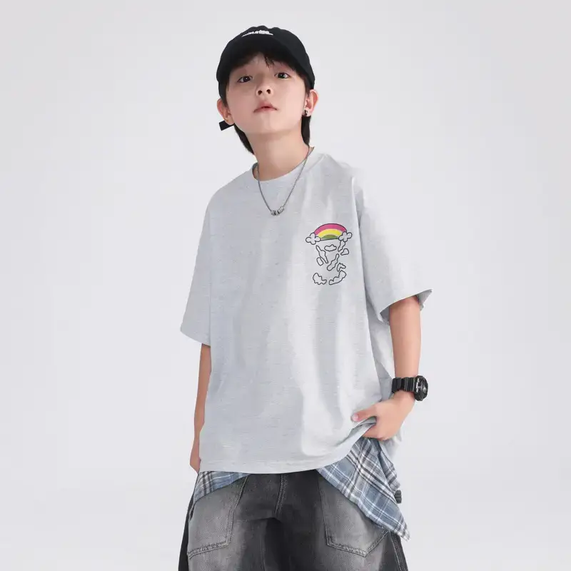 Boys Korean Style Loose T-Shirt 2026