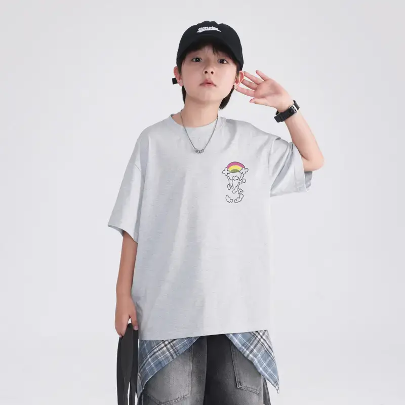 Boys Korean Style Loose T-Shirt 2026