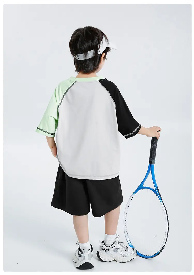Kids Short Sleeve T-Shirt Quick Dry Pure Cotton Summer Wear — feature 11