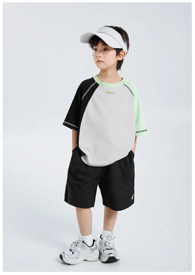 Kids Short Sleeve T-Shirt Quick Dry Pure Cotton Summer Wear — feature 12