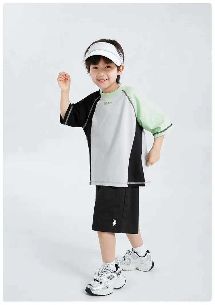 Kids Short Sleeve T-Shirt Quick Dry Pure Cotton Summer Wear — feature 13