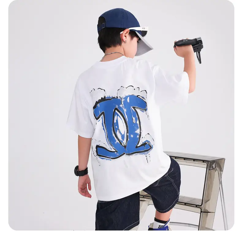 Boys White Korean Style Airflow T-Shirt 2026 — feature 13