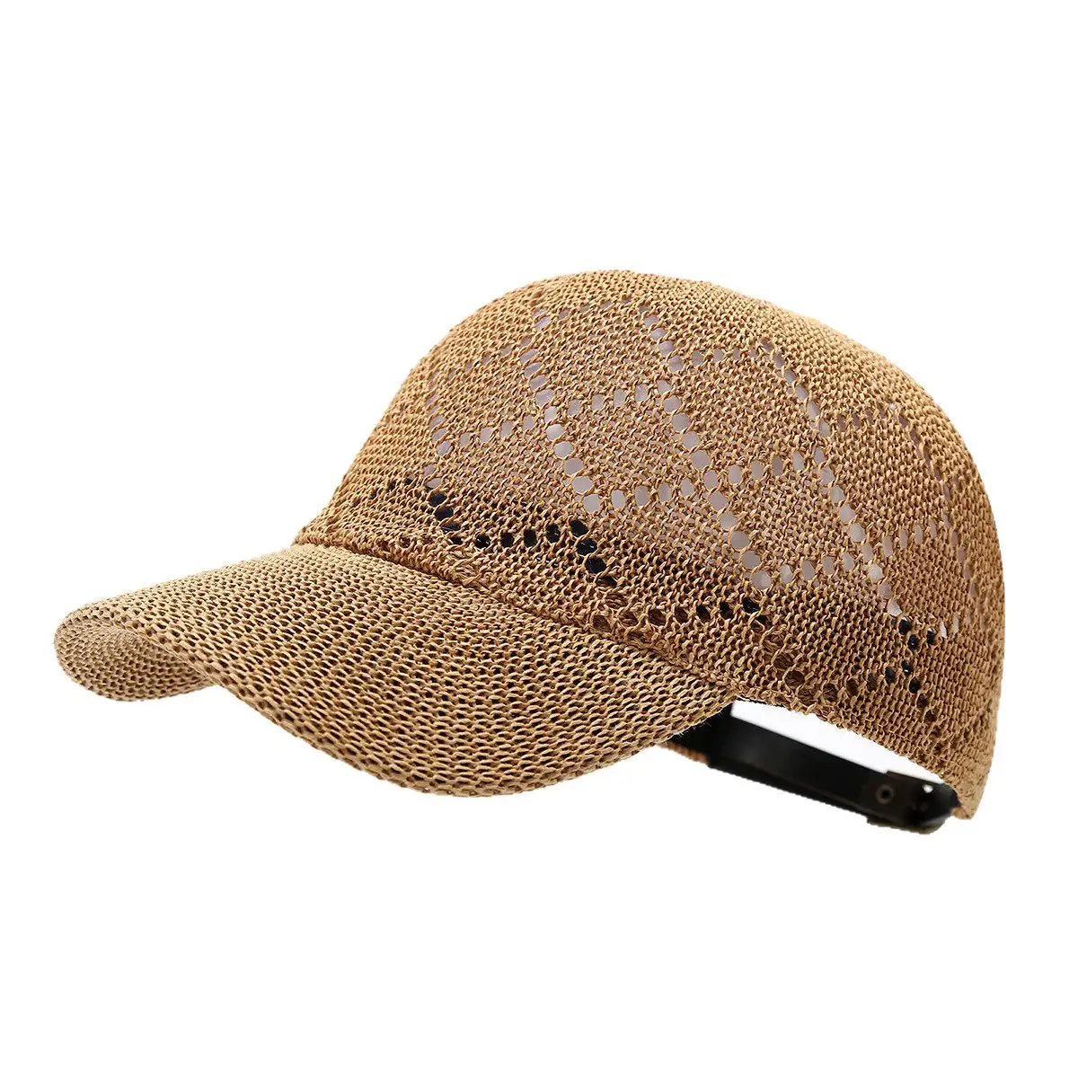 Women's Beige Mesh Sun Cap Summer Outdoor - Image 8