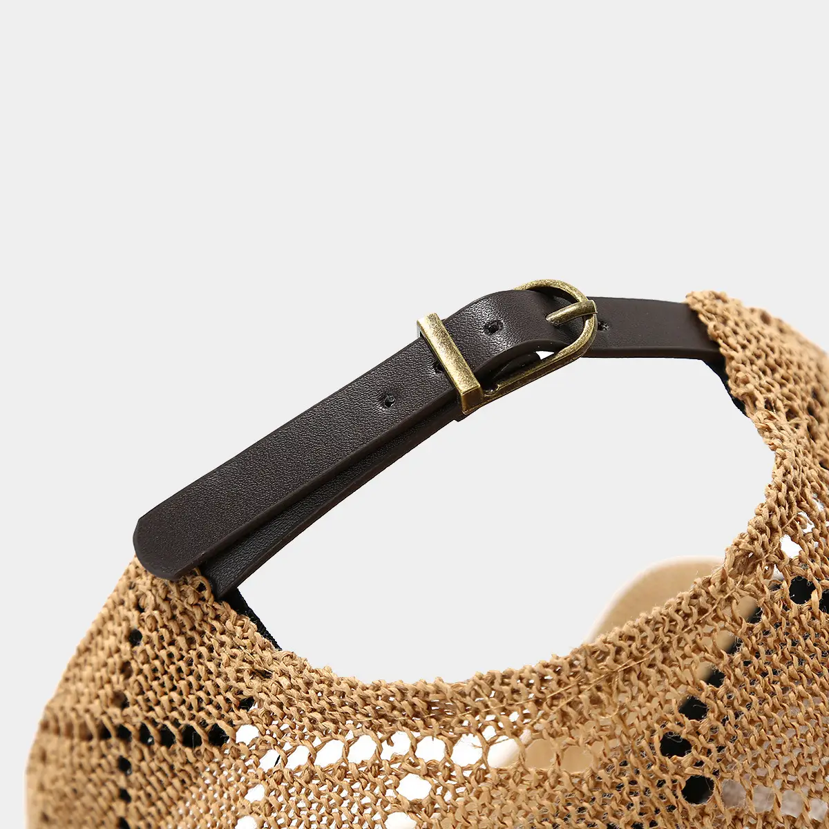Women's Beige Mesh Sun Cap Summer Outdoor — feature 9