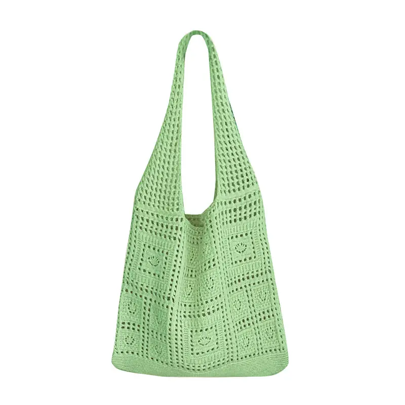 Red Flower Knitted Shoulder Bag for Women - Image 19