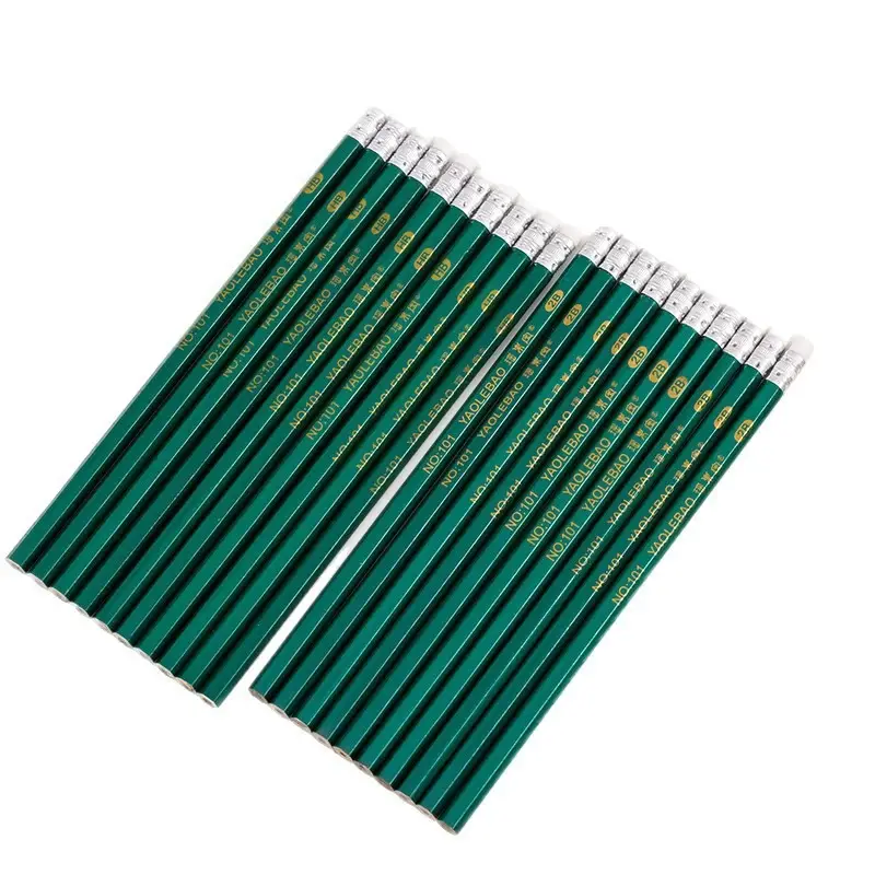Hexagonal Green Pencil Hb Daily Writing Primary School Students Writing and Drawing Stationery Kidsren's Sketch Drawing Pencil Wholesale