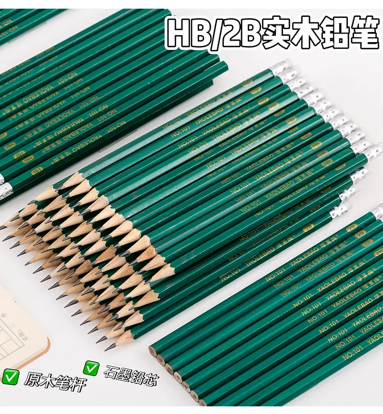 Hexagonal Green Pencil Hb Daily Writing Primary School Students Writing and Drawing Stationery Kidsren's Sketch Drawing Pencil Wholesale — feature 1