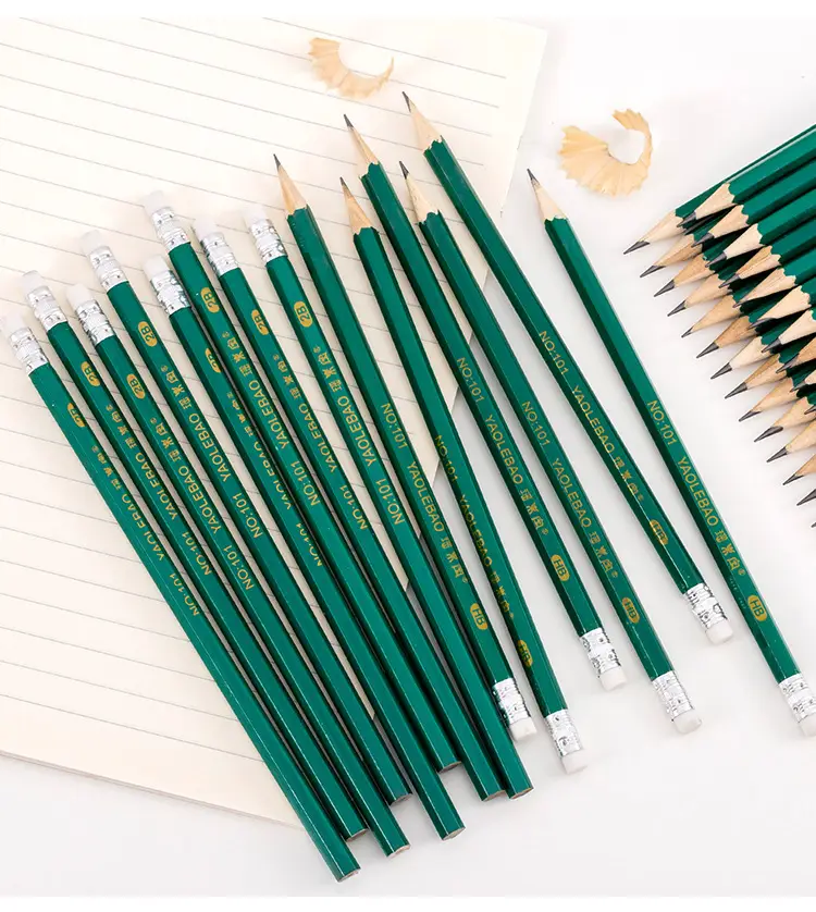 Hexagonal Green Pencil Hb Daily Writing Primary School Students Writing and Drawing Stationery Kidsren's Sketch Drawing Pencil Wholesale — feature 10