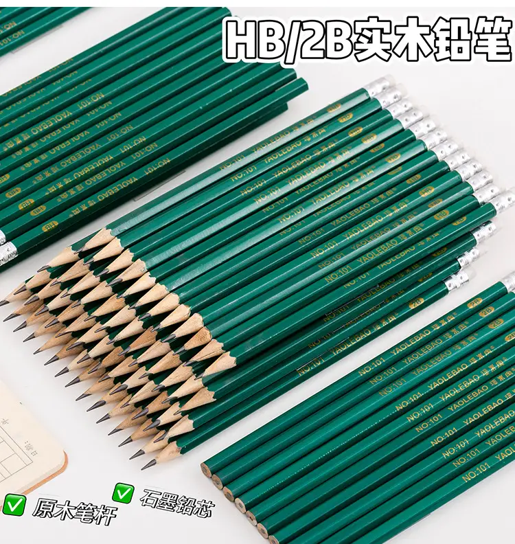 Hexagonal Green Pencil Hb Daily Writing Primary School Students Writing and Drawing Stationery Kidsren's Sketch Drawing Pencil Wholesale — feature 11