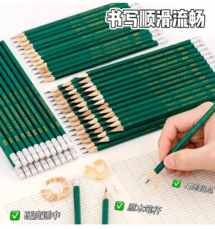 Hexagonal Green Pencil Hb Daily Writing Primary School Students Writing and Drawing Stationery Kidsren's Sketch Drawing Pencil Wholesale — feature 5