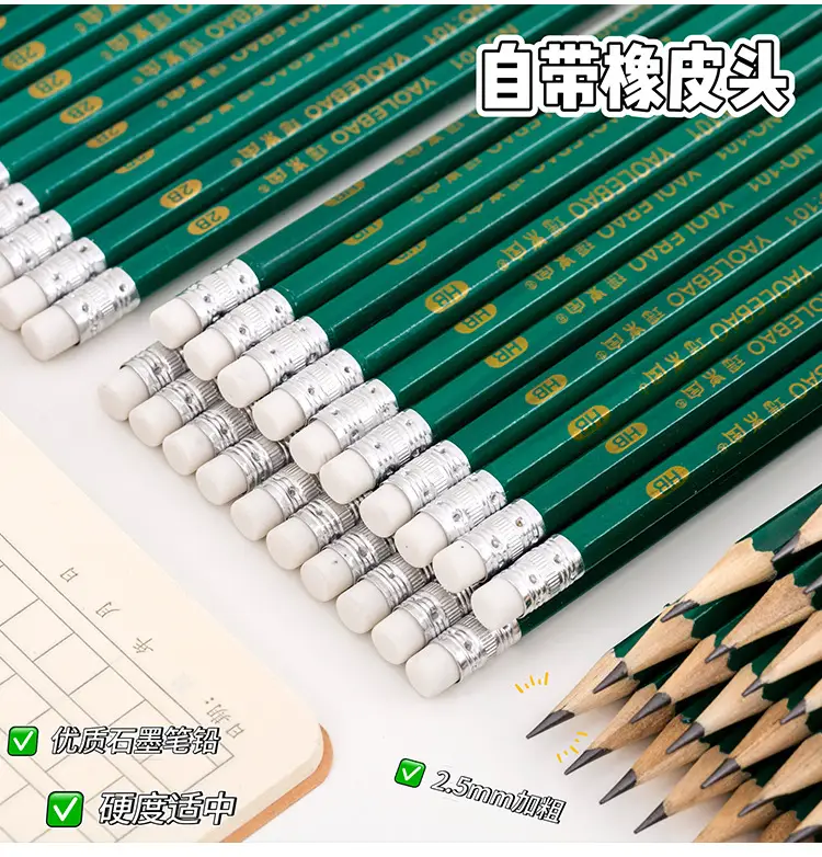 Hexagonal Green Pencil Hb Daily Writing Primary School Students Writing and Drawing Stationery Kidsren's Sketch Drawing Pencil Wholesale — feature 6
