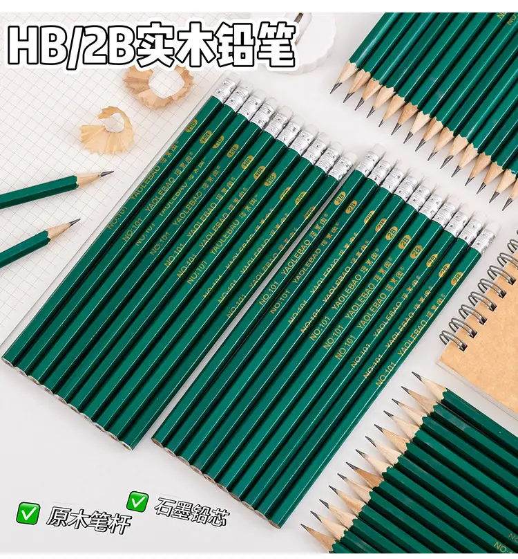 Hexagonal Green Pencil Hb Daily Writing Primary School Students Writing and Drawing Stationery Kidsren's Sketch Drawing Pencil Wholesale — feature 9