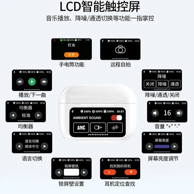2025 A9PRO Noise Reduction Bluetooth Headset with Long Battery Life